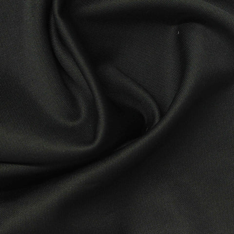 Polyester Viscose Stretch Scuba Knit Fabric, 230 gsm, 160 cm — Black