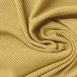 Polyester Stretch Rib Knit Fabric, 230 gsm, 165 cm — Khaki — photo 1