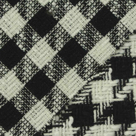Black Houndstooth Bouclé, Polyester, 440 gsm