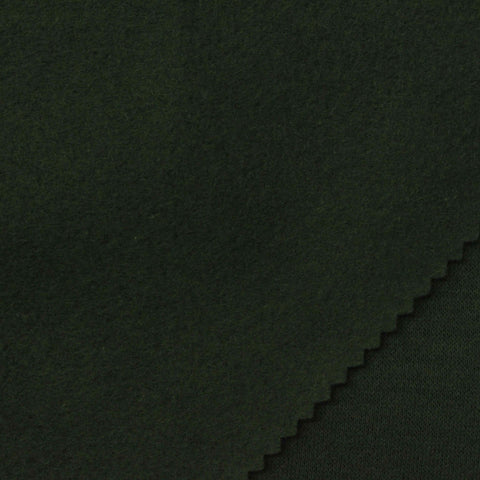 Brushed Cotton Polyester French Terry Fabric, 260 gsm, 170 cm — Green, ref EF-266275