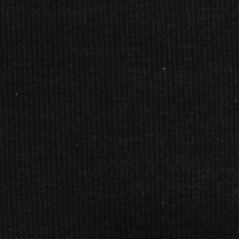 Cotton Polyester Rib Knit Fabric, 280 gsm, 160 cm — Black