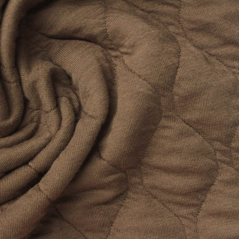 Brown Diamond Jersey Knit, Poly-Cotton