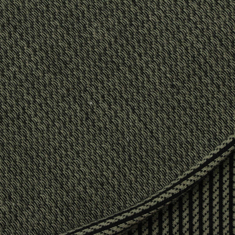 Black Vertical-Stripe Jersey Knit, Cotton, 205 gsm