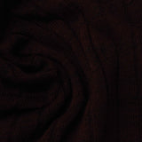 Slub Cotton Polyester Rib Knit Fabric, 220 gsm — Brown — photo 1