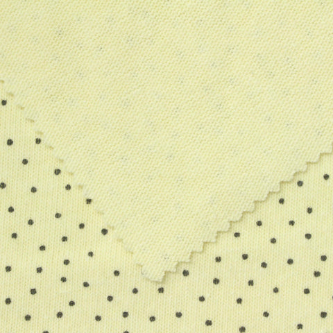 Black Dots Jersey Knit, Acrylic-Cotton