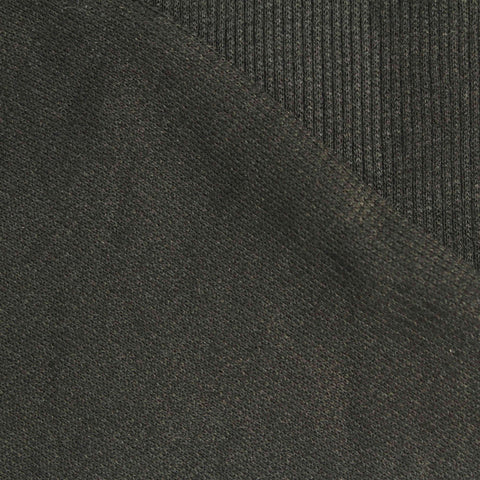 Dark Grey Marl Rib Knit, Polyester, 240 gsm, 170 cm