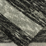 Grey Horizontal-Stripe Chunky Knit, Viscose-Poly, 247 gsm — photo 1