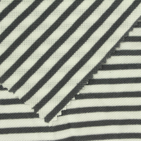 Off-White Horizontal-Stripe Piqué Knit