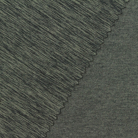Dark Green Marl Jersey Knit, Polyester, 250 gsm
