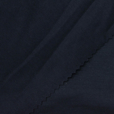 Polyester Cotton Piqué Knit Fabric, 180 gsm, 155 cm — Navy