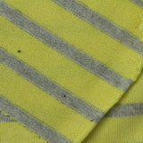 Yellow-Green Horizontal-Stripe Chunky Knit, Cotton — photo 1