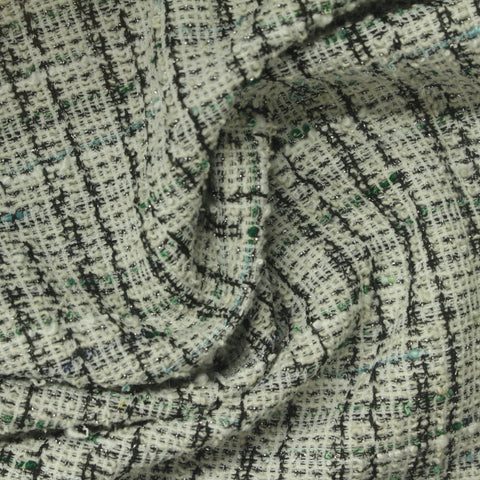 Black Flecks Chunky Knit, Polyester, 210 gsm