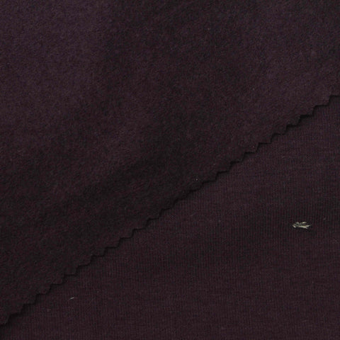 Brushed Viscose Acrylic Blend Stretch Rib Knit Fabric, 260 gsm, 165 cm — Brown
