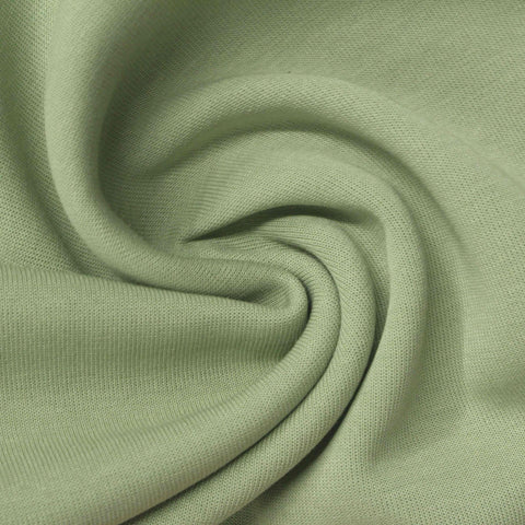 Cotton Polyester Stretch Scuba Knit Fabric, 330 gsm — Green