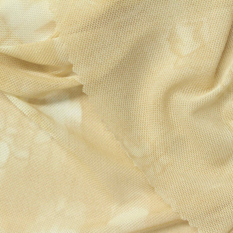 Light Beige Tone-on-Tone Floral Mesh, Polyester