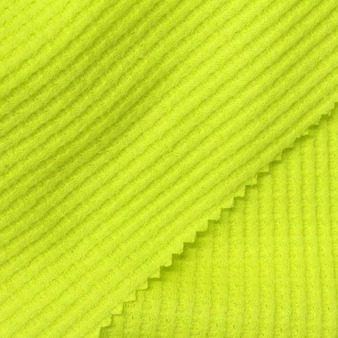 Cotton Polyester Waffle Knit Fabric, 186 gsm, 160 cm — Yellow
