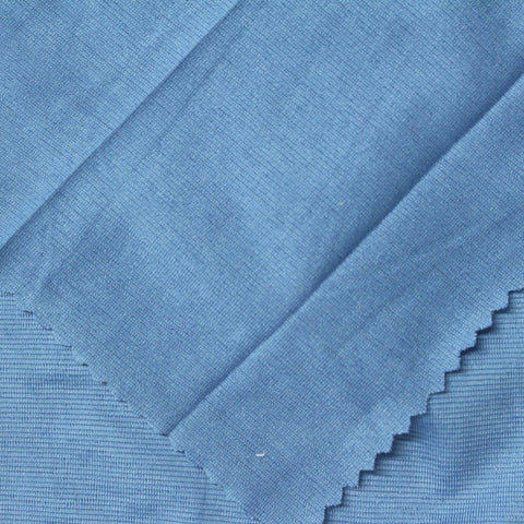 Polyester Stretch Jersey Knit Fabric, 200 gsm — Blue