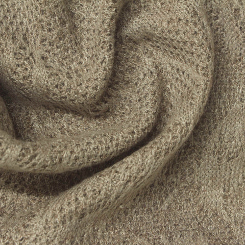 Viscose Polyester Blend Pointelle Knit Fabric, 270 gsm, 163 cm — Khaki