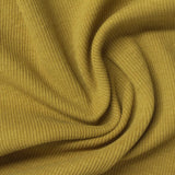 Cotton Stretch Rib Knit Fabric, 310 gsm, 130 cm — Khaki — photo 1