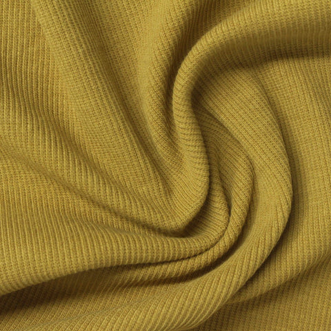 Mustard Rib Knit, Cotton