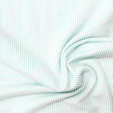 Light Green Vertical-Stripe Rib Knit, Poly-Viscose — photo 1