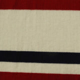 Cream Horizontal-Stripe Rib Knit, 215 gsm — photo 1