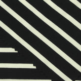 Black Horizontal-Stripe Ponte Knit, Viscose-Nylon, 340 gsm — photo 1