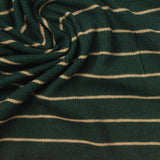 Yarn-Dyed Viscose Stretch Rib Knit Fabric, 215 gsm, 125 cm — Green — photo 1