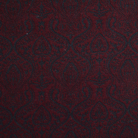 Dark Red Paisley Jacquard, Cotton-Nylon