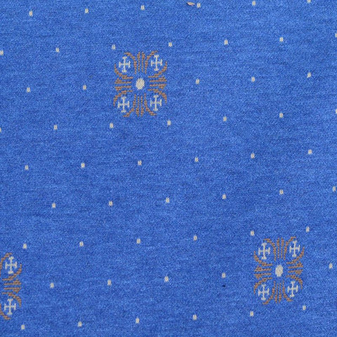 Blue Dots Jacquard, Poly-Viscose