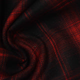 Red Plaid Woven, Poly-Viscose, 290 gsm — photo 1
