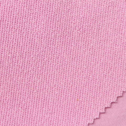 Polyester Cotton Stretch French Terry Fabric, 370 gsm — Pink