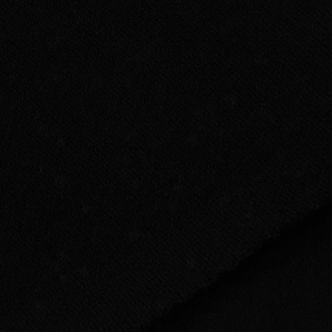 100% Cotton French Terry Fabric, 190 gsm, 185 cm — Black