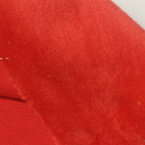 Polyester Cotton Stretch Velvet Fabric, 380 gsm, 170 cm — Red