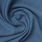Polyester Stretch Rib Knit Fabric, 260 gsm, 120 cm — Blue — photo 1