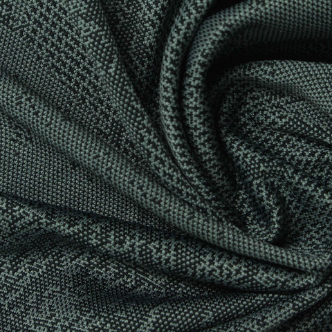 Dark Grey Geometric Jersey Knit, Polyester, 150 gsm