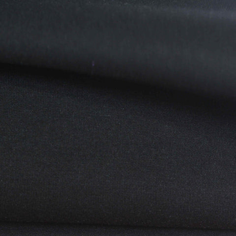 Polyester Stretch Scuba Knit Fabric, 330 gsm, 160 cm — Black