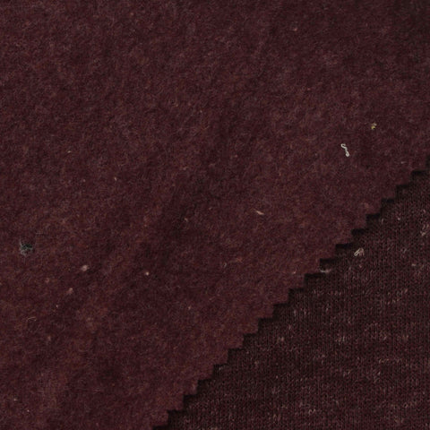 Dark Red Marl French Terry, Polyester, 290 gsm