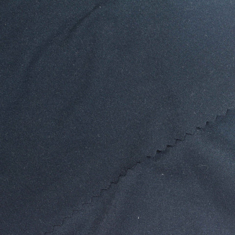 Brushed Polyester Stretch Milk Silk Knit Fabric, 205 gsm, 160 cm — Navy