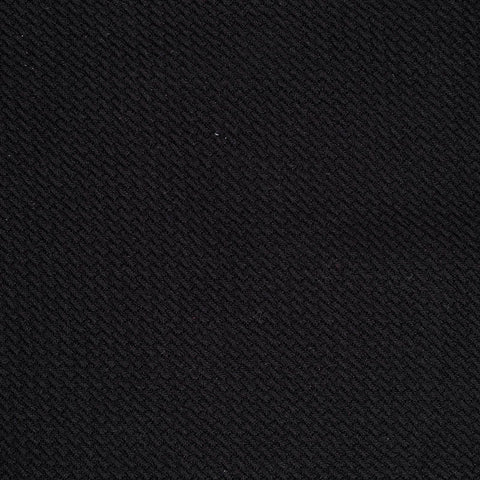 Jacquard Polyester Stretch Interlock Knit Fabric, 260 gsm, 150 cm — Black