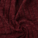 Burgundy Diamond Rib Knit, Polyester — photo 1