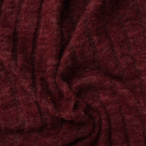 Burgundy Diamond Rib Knit, Polyester