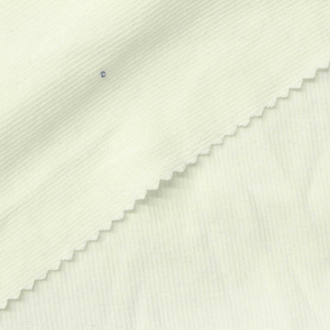 Cotton Stretch Rib Knit Fabric, 250 gsm, 120 cm — White