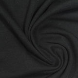 100% Cotton Interlock Knit Fabric, 180 gsm, 165 cm — Black — photo 1