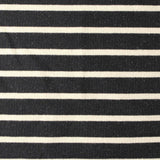 Navy Horizontal-Stripe French Terry, Poly-Cotton, 400 gsm — photo 1