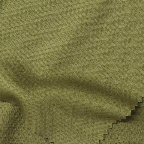 Olive Small-Honeycomb Waffle Knit, Polyester