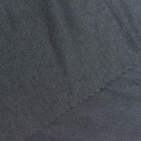 Viscose Acrylic Stretch Interlock Knit Fabric, 310 gsm, 162 cm — Navy