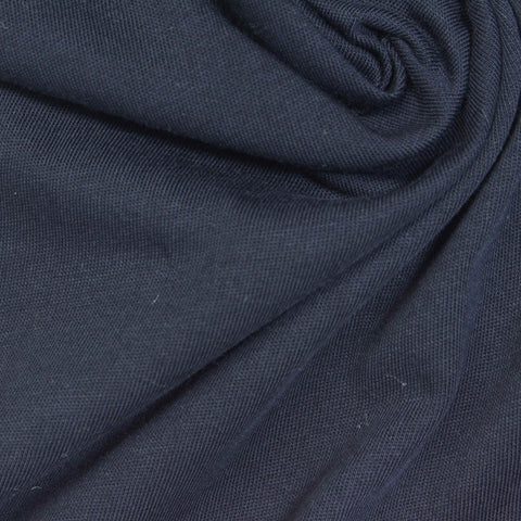 Cotton Polyester Jersey Knit Fabric, 157 gsm, 170 cm — Navy