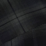 Navy Tone-on-Tone Plaid Woven, Poly-Viscose — photo 1