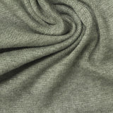Heathered Olive Marl Rib Knit, Viscose-Poly — photo 1